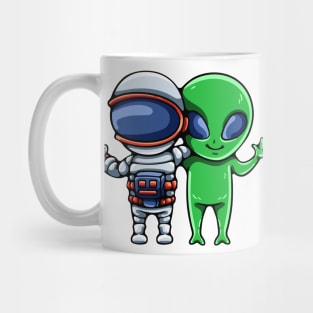 Best Friend Astronaut And Alien Mug